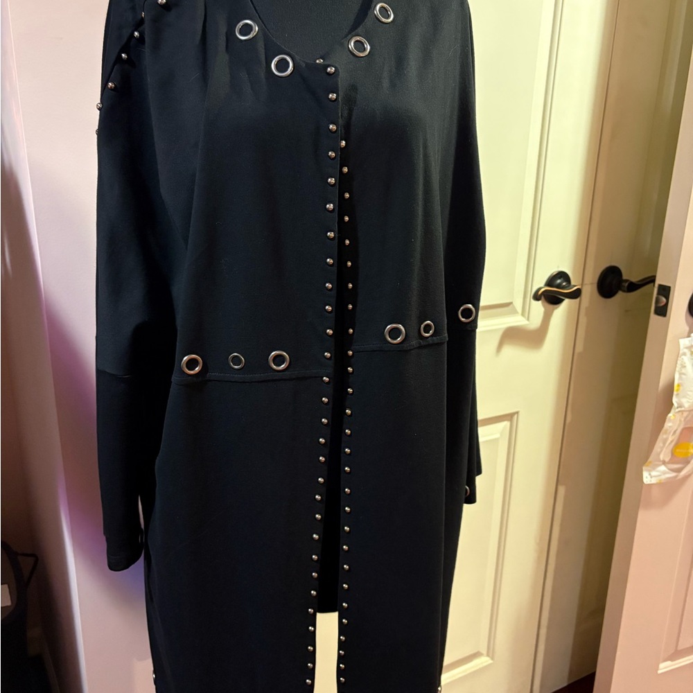 NWOT Black Studded Long Cardigan